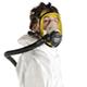 Powered reusable full-face mask respirator